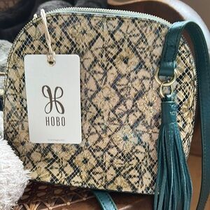 HOBO Green and Gold Hobo Bag with Tassel
